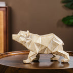Geometric Bear Showpiece Gold Nestasia