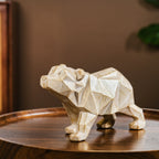 Geometric Bear Showpiece Gold Nestasia