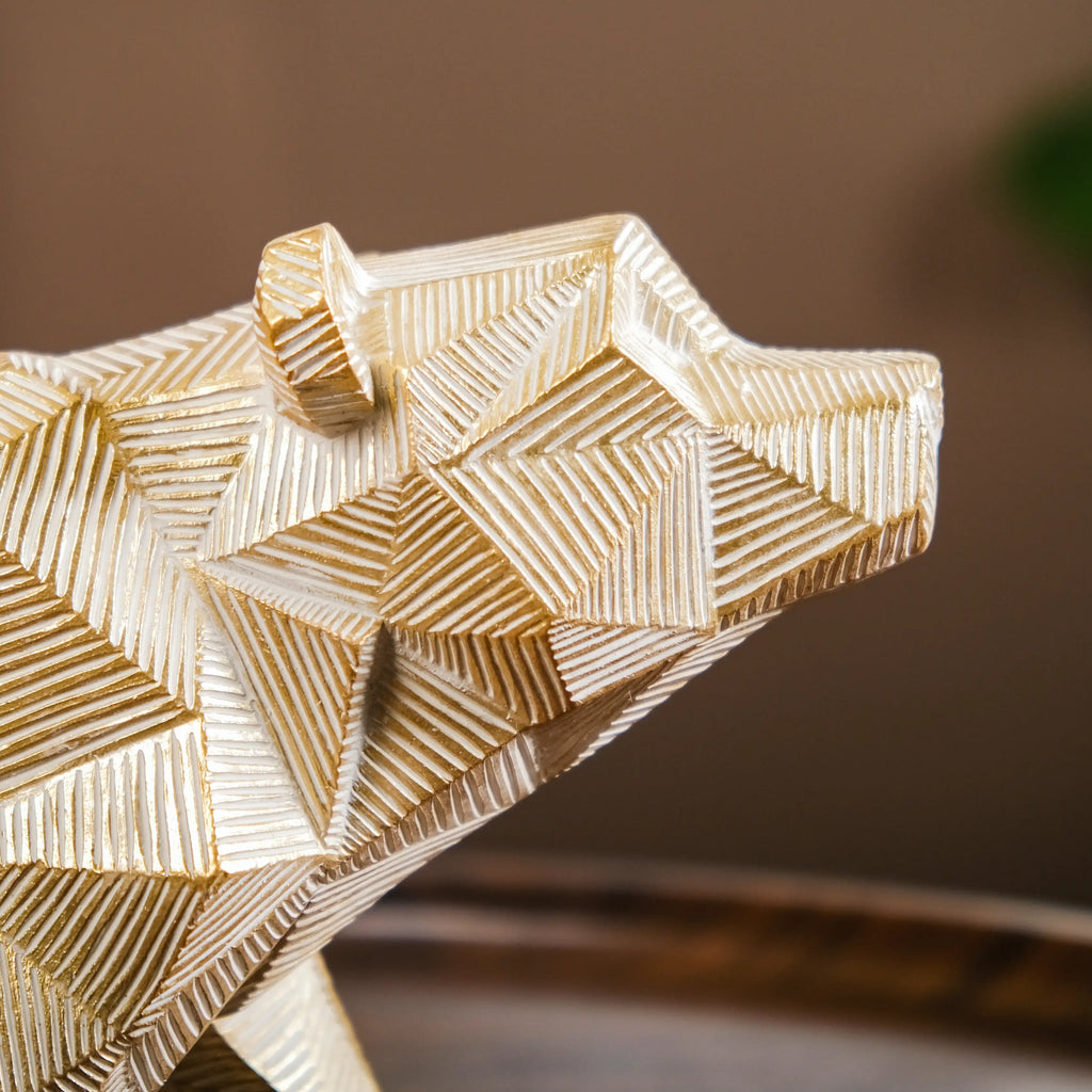 Geometric Bear Showpiece Gold Nestasia
