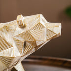 Geometric Bear Showpiece Gold Nestasia