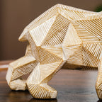 Geometric Bear Showpiece Gold Nestasia