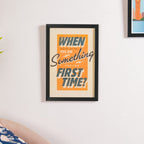 Try Something New Framed Poster 13x9 Inch Nestasia