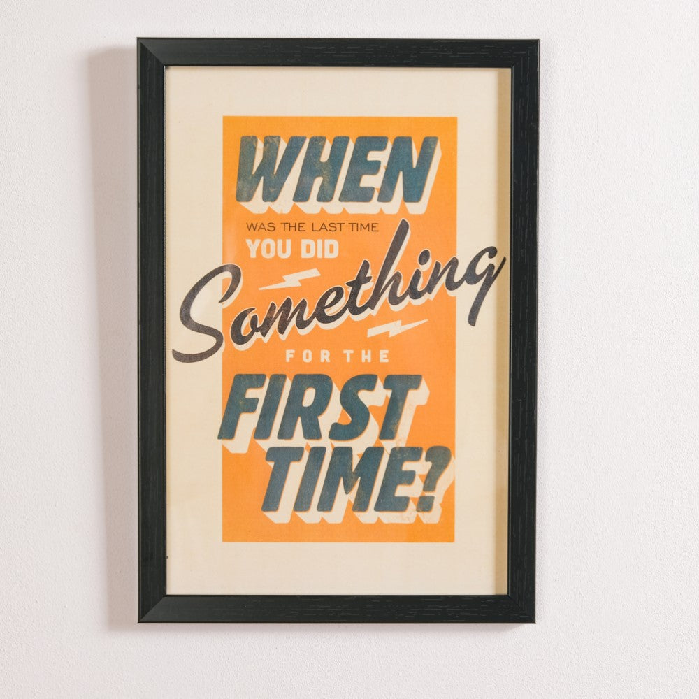 Try Something New Framed Poster 13x9 Inch Nestasia