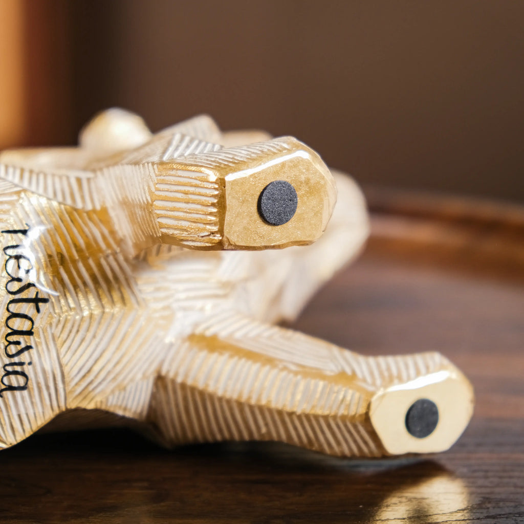 Geometric Bear Showpiece Gold Nestasia