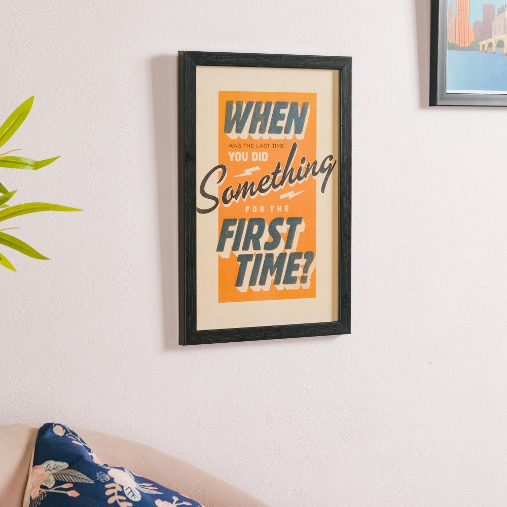 Try Something New Framed Poster 13x9 Inch Nestasia