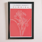 Line Art Flower Framed Poster Set Of 2 13x9 Inch Nestasia