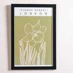Line Art Flower Framed Poster Set Of 2 13x9 Inch Nestasia