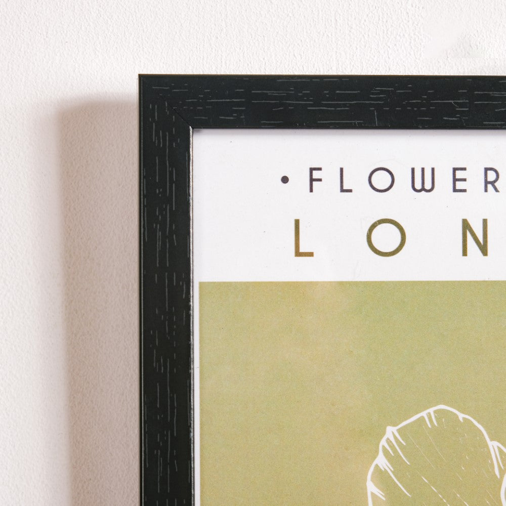 Line Art Flower Framed Poster Set Of 2 13x9 Inch Nestasia