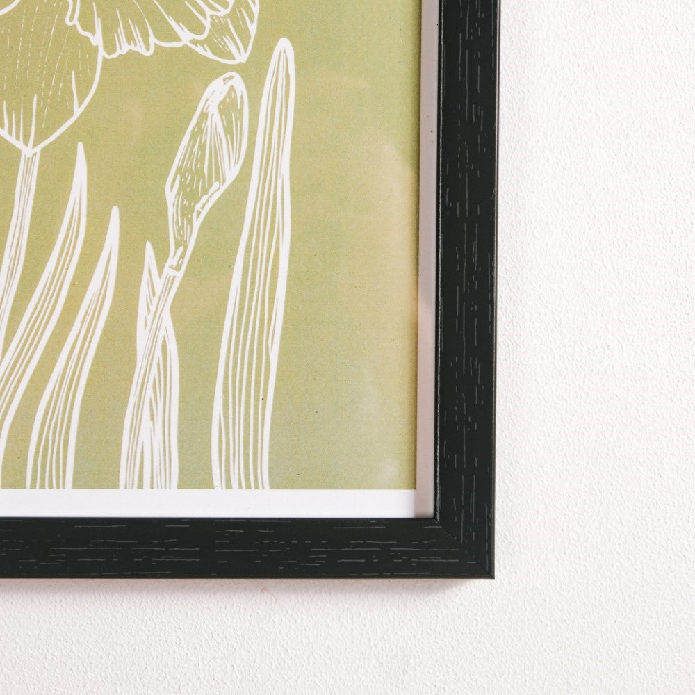 Line Art Flower Framed Poster Set Of 2 13x9 Inch Nestasia