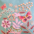 Butterfly Haven Embroidered Cotton Cushion Cover 40x40cm Nestasia