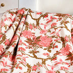 Blush Chinoiserie Cotton Throw 152x127cm Nestasia