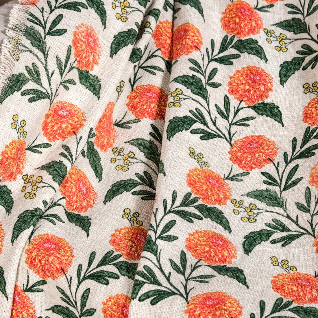 Marigold Bloom Cotton Sofa Throw 152x127cm Nestasia
