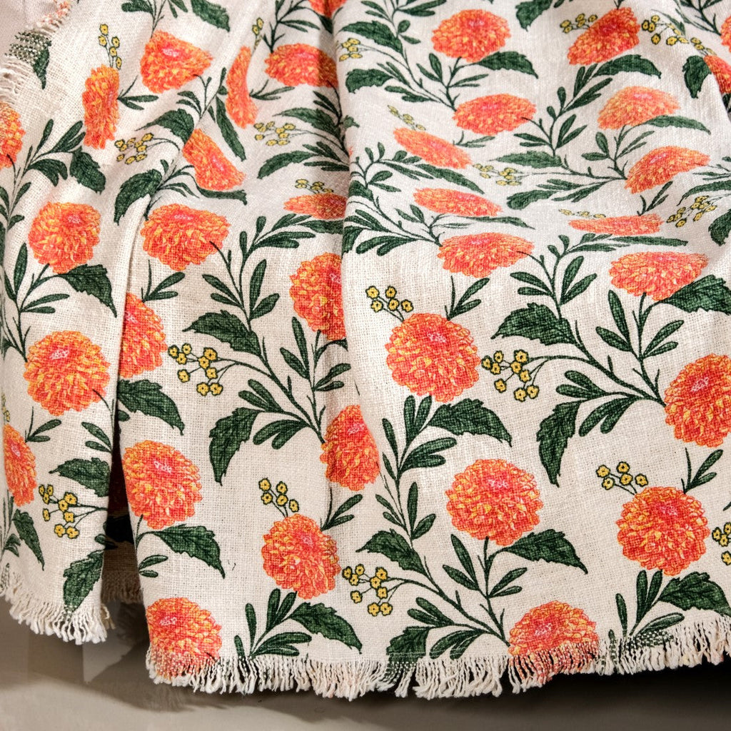 Marigold Bloom Cotton Sofa Throw 152x127cm Nestasia
