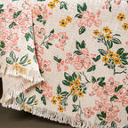Floral Whisper Cotton Throw 152x127cm Nestasia