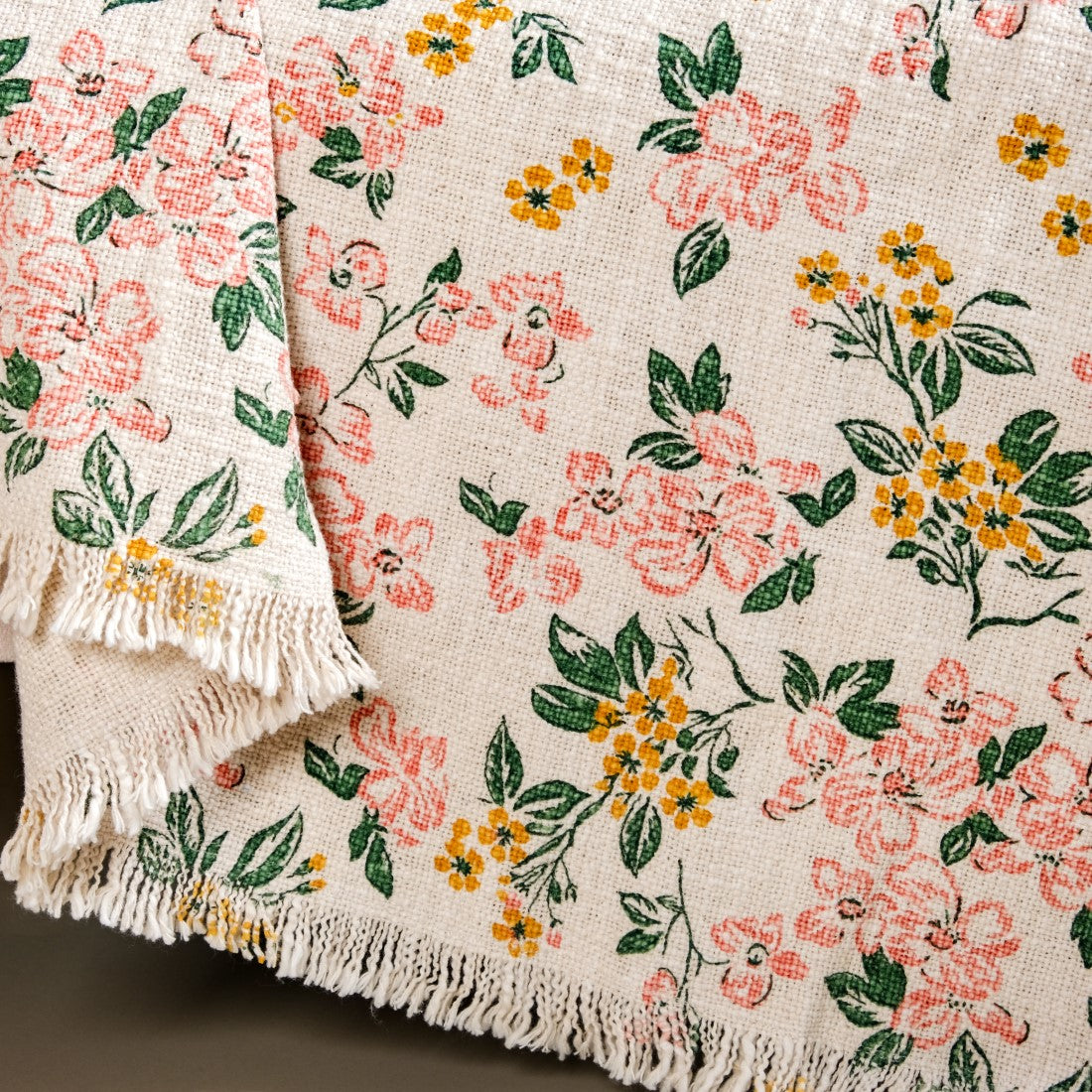 Floral Whisper Cotton Throw 152x127cm Nestasia