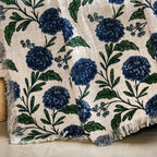 Hydrangea Grace Cotton Couch Throw 152x127cm Nestasia