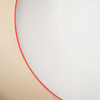 Riona Red Rimmed Ceramic Snack Plate 8-Inch Nestasia