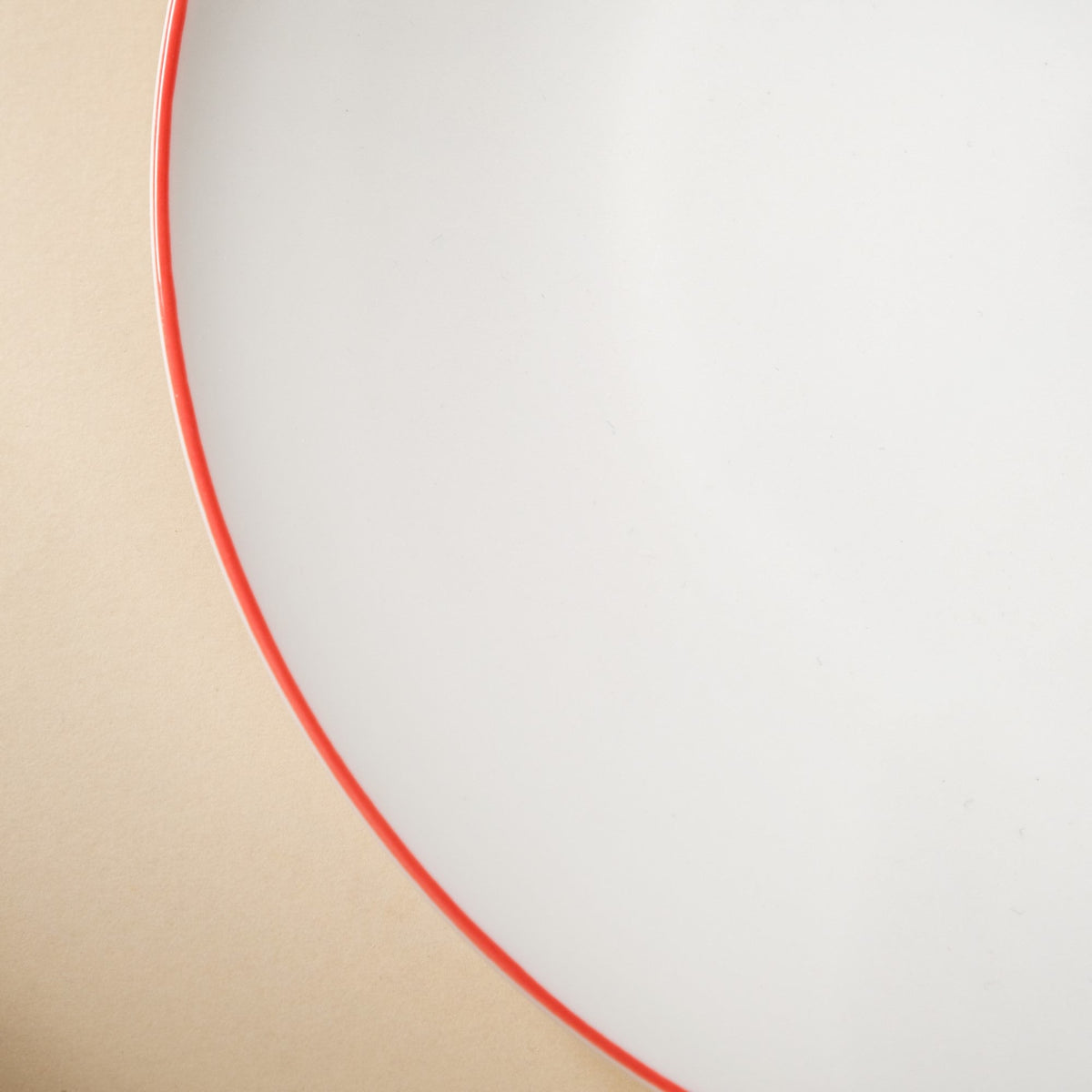 Riona Red Rimmed Ceramic Snack Plate 8-Inch Nestasia