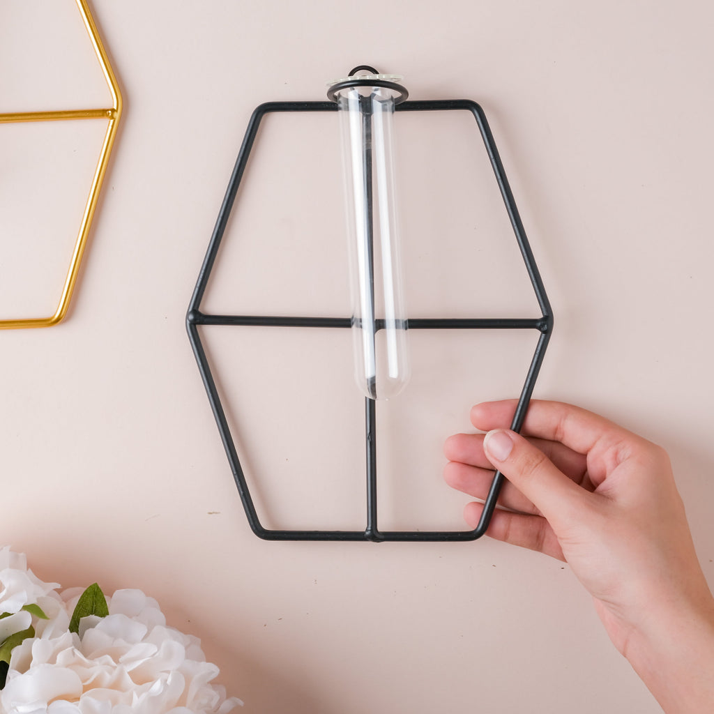 Hanging Glass Planter - Hexagon Nestasia
