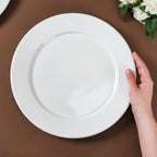 Riona Ceramic Dinner Plate White 12 Inch Nestasia