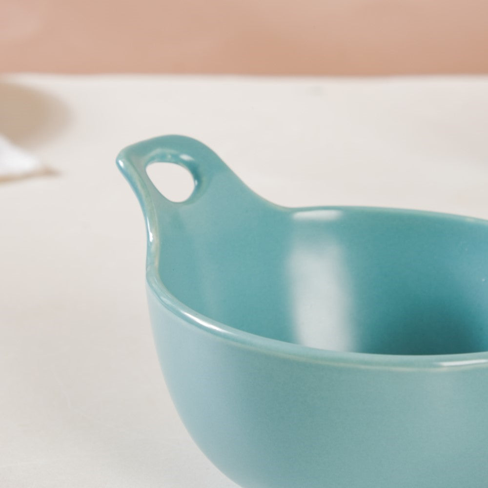 Snack Bowl With Handle Blue Set Of 2 230ml Nestasia
