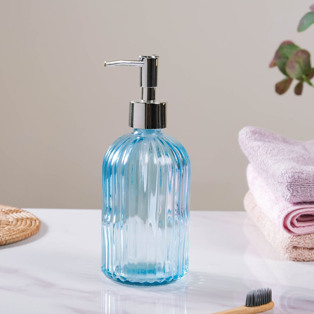 Ocean Blue Glass Dispenser With Nozzle Nestasia