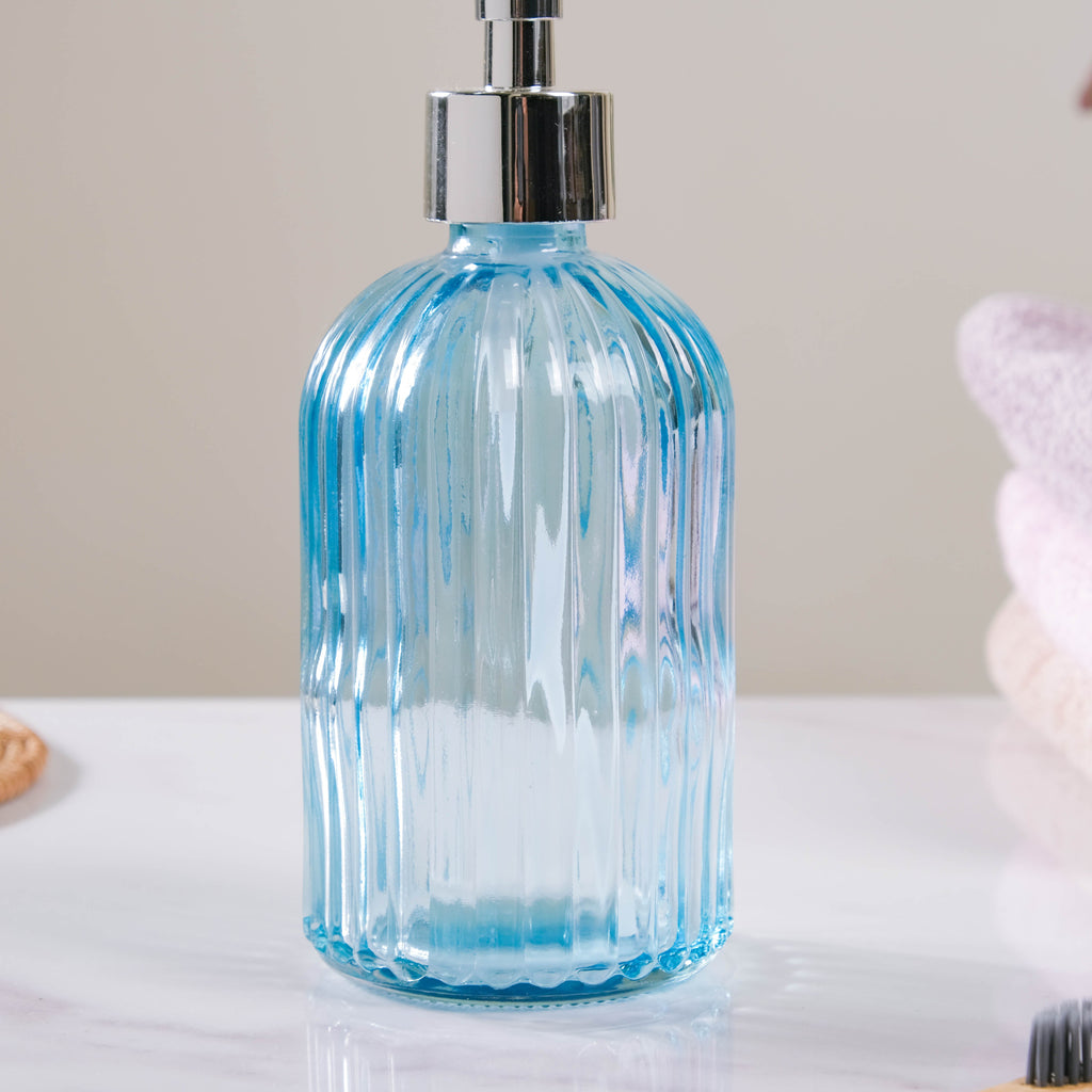 Ocean Blue Glass Dispenser With Nozzle Nestasia