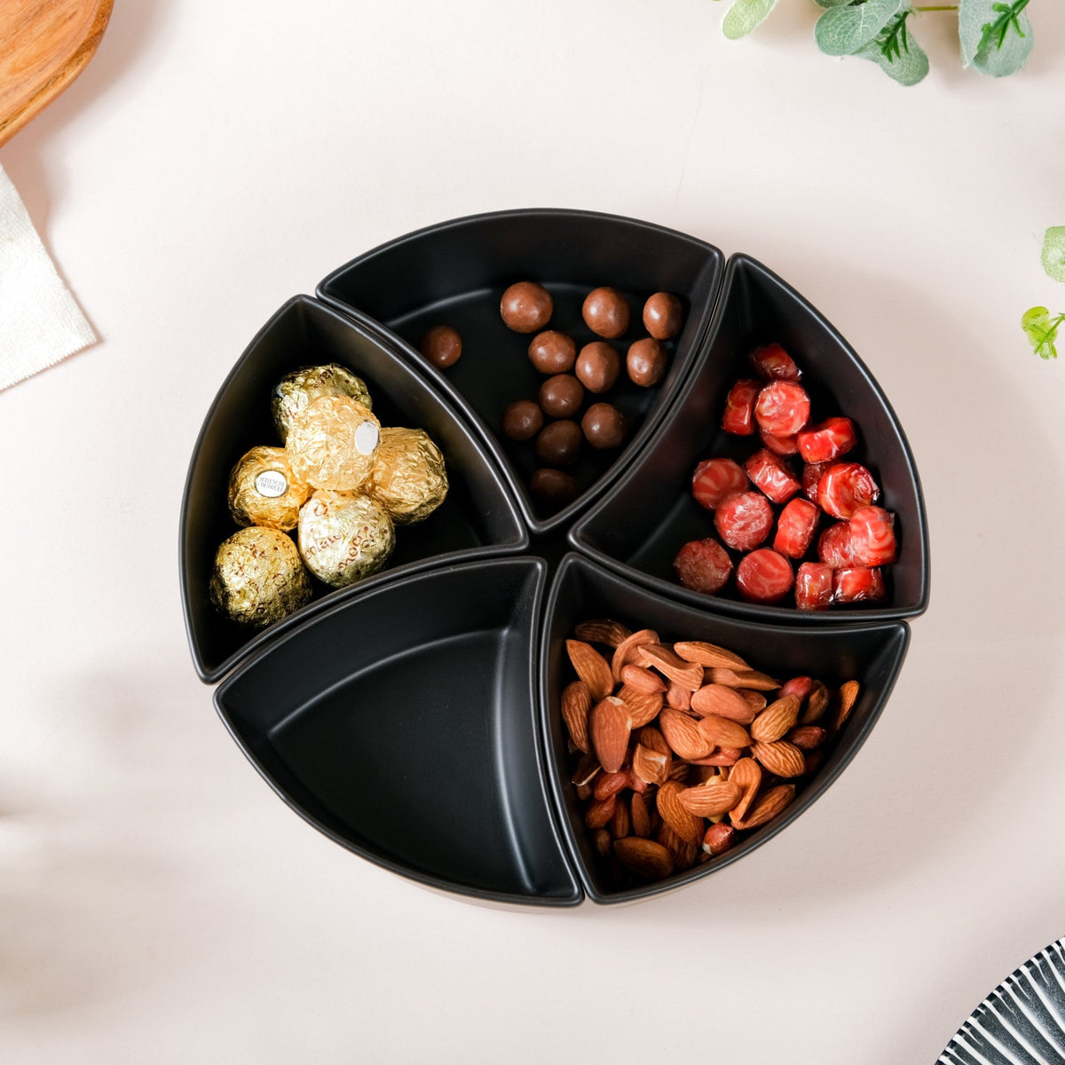 Dry Fruit Bowl Black Set Of 5 200 ml Nestasia
