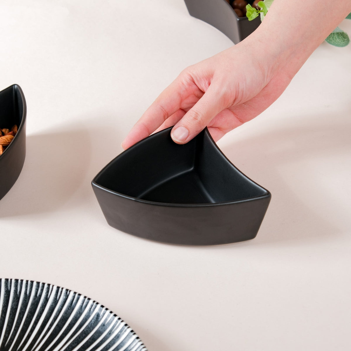 Dry Fruit Bowl Black Set Of 5 200 ml Nestasia