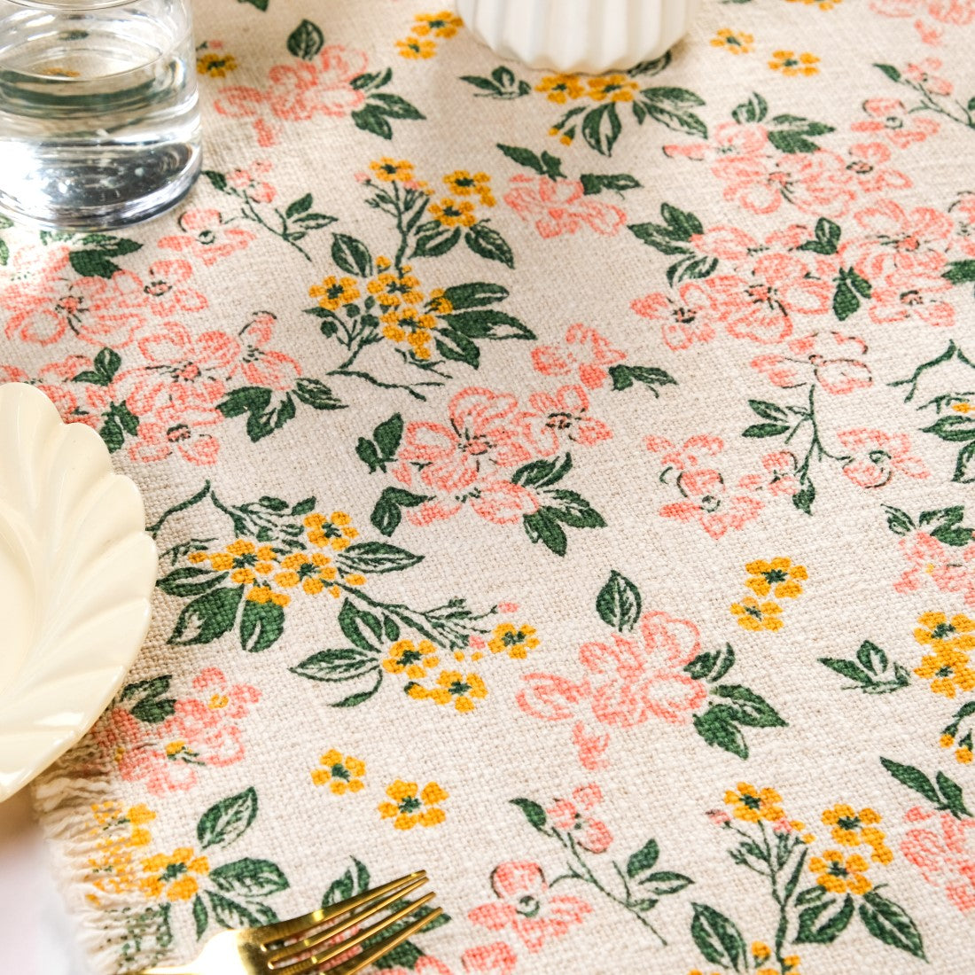 Floral Whisper Cotton Runner 182x40cm Nestasia