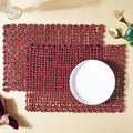 Rectangular Sabai Mat Red Nestasia