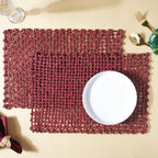 Rectangular Sabai Mat Red Nestasia