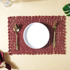 Rectangular Sabai Mat Red Nestasia