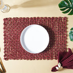Rectangular Sabai Mat Red Nestasia