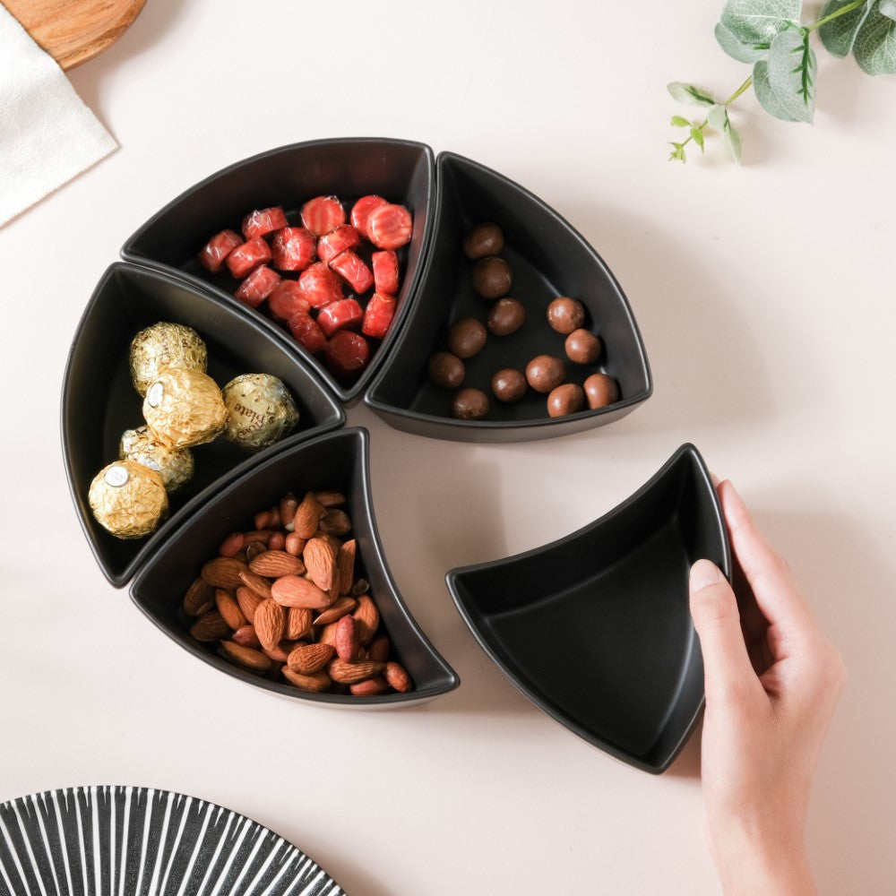 Dry Fruit Bowl Black Set Of 5 200 ml Nestasia