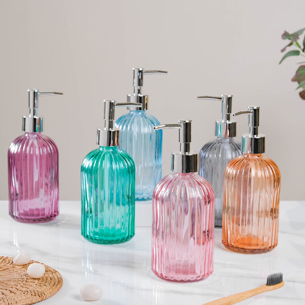 Ocean Blue Glass Dispenser With Nozzle Nestasia