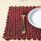 Rectangular Sabai Mat Red Nestasia