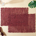 Rectangular Sabai Mat Red Nestasia