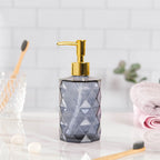 Vienna Grey Textured Glass Dispenser With Nozzle Nestasia
