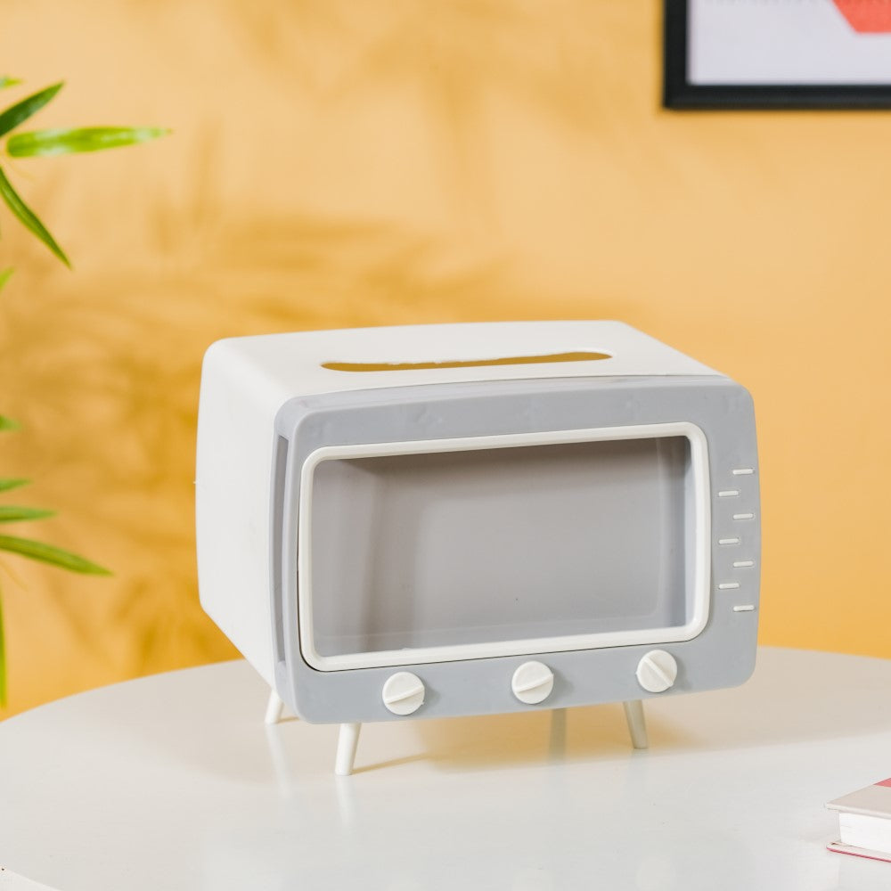 TV Tissue Box With Stand White Nestasia