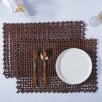 Rectangular Sabai Mat Brown Nestasia