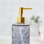 Vienna Grey Textured Glass Dispenser With Nozzle Nestasia