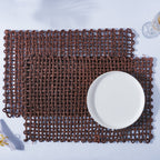 Rectangular Sabai Mat Brown Nestasia