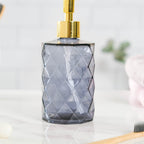 Vienna Grey Textured Glass Dispenser With Nozzle Nestasia