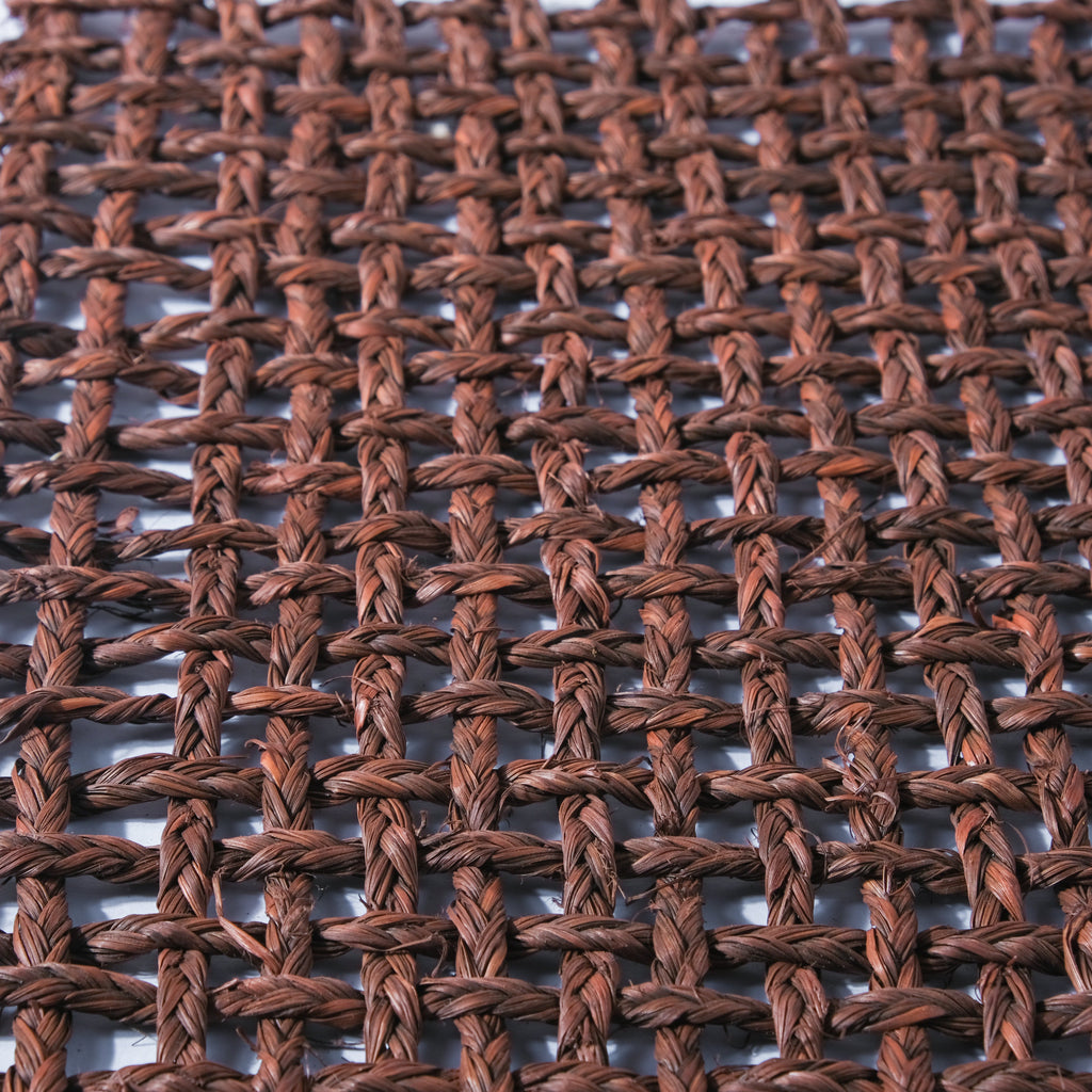 Rectangular Sabai Mat Brown Nestasia