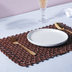 Rectangular Sabai Mat Brown Nestasia