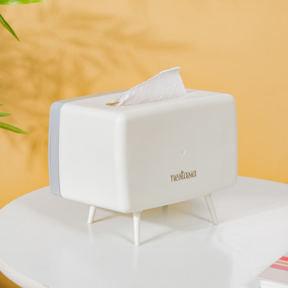 TV Tissue Box With Stand White Nestasia
