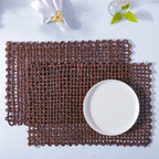 Rectangular Sabai Mat Brown Nestasia