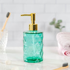 Lea Green Textured Glass Dispenser With Nozzle Nestasia