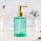 Lea Green Textured Glass Dispenser With Nozzle Nestasia
